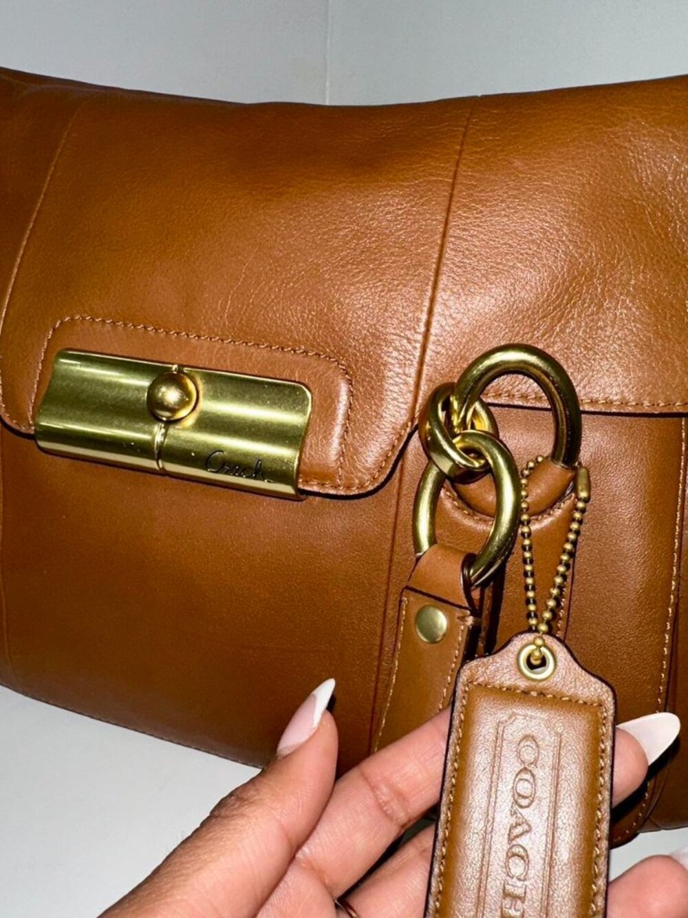 COACH Kristin Brown Leather Satchel - Picture 4 of 5